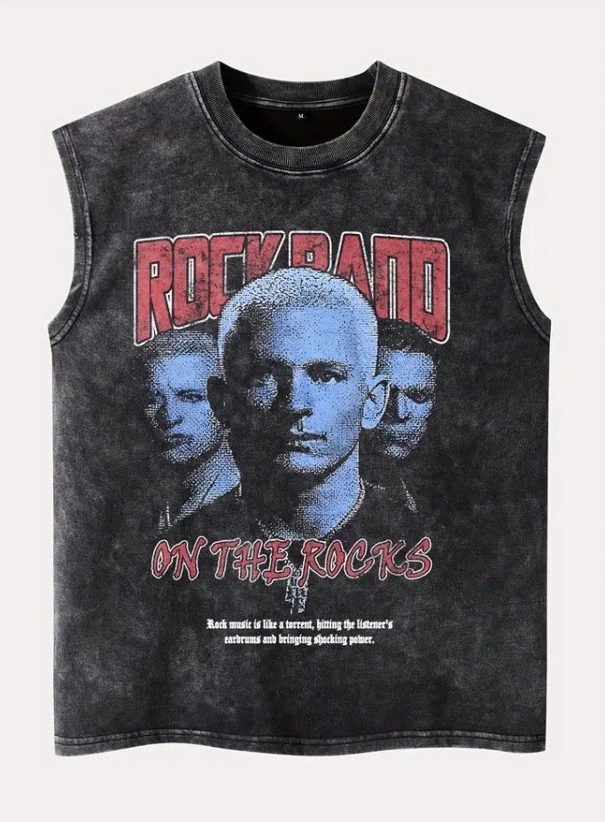 Sleeveless Printed Rockrand T-shirt