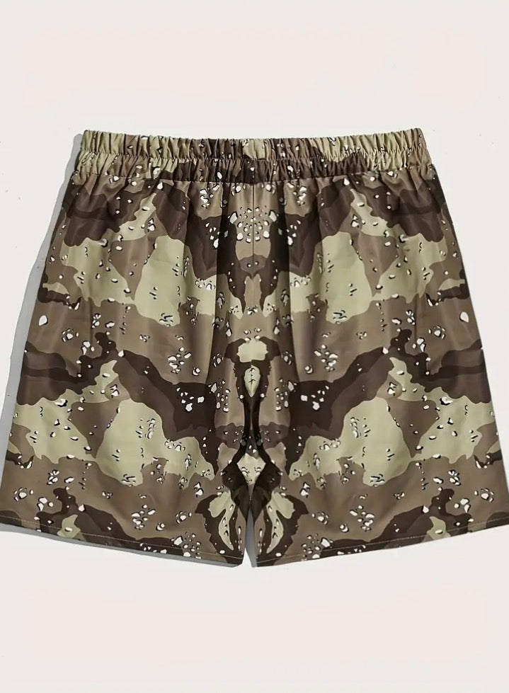 Camouflage Print Shorts