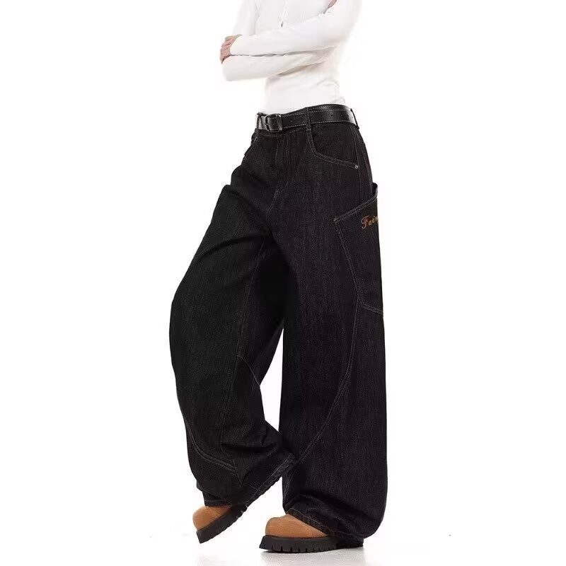 Vintage Washed Denim Pants