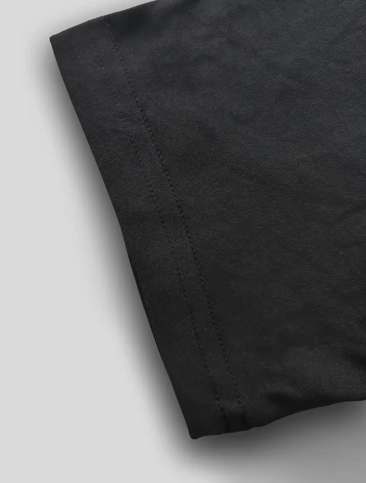 Printed Black Oversized T-Shirt