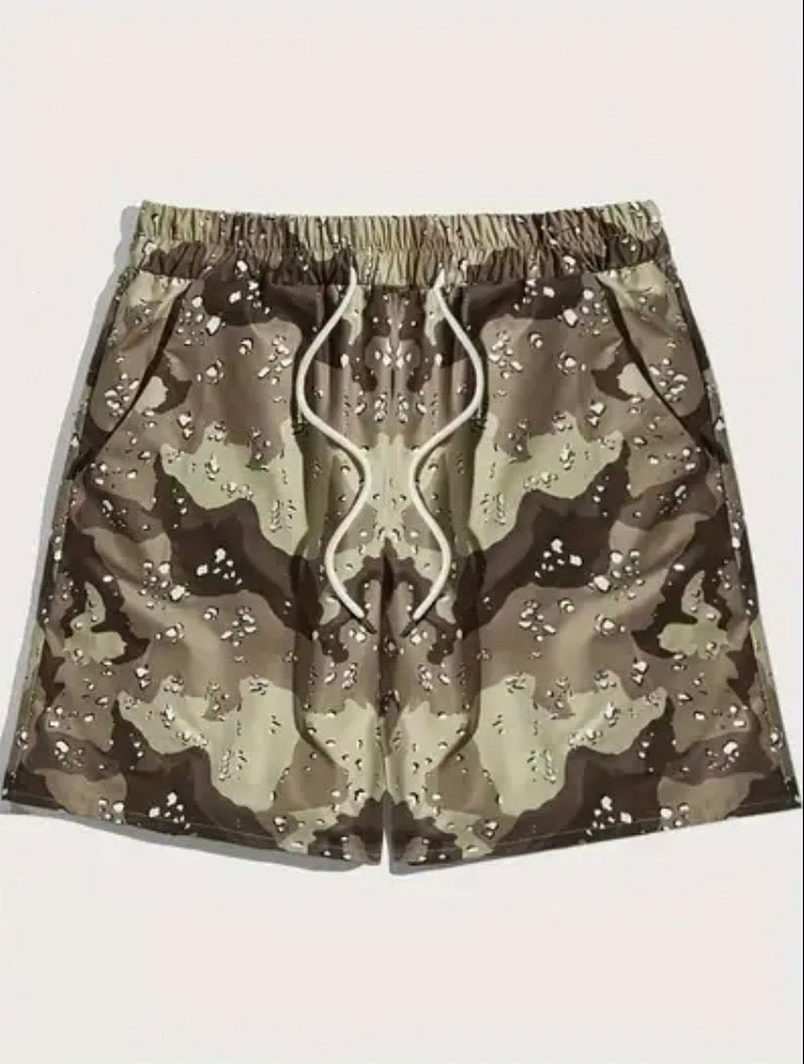 Camouflage Print Shorts