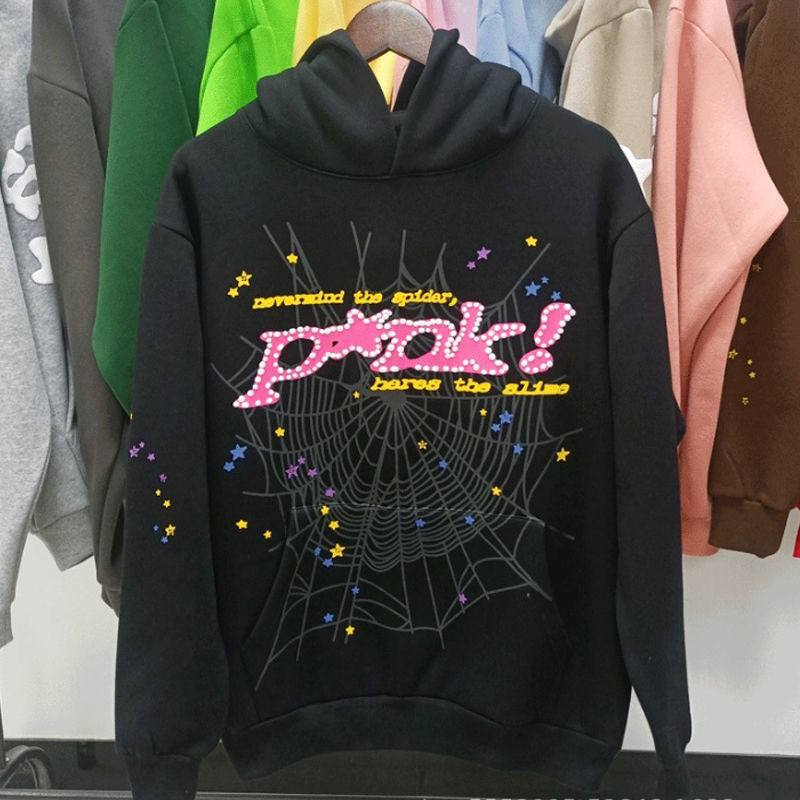 Sp5der Pink Hoodies
