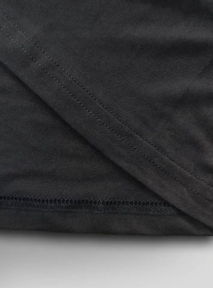 Printed Black Oversized T-Shirt