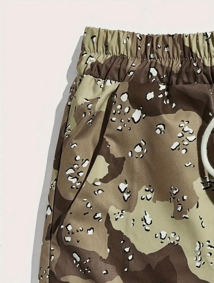 Camouflage Print Shorts